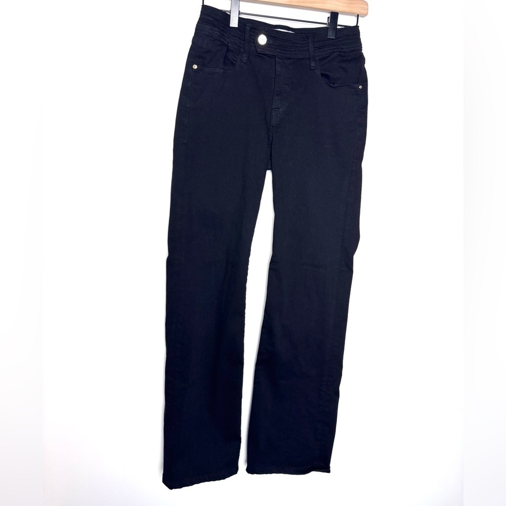 Frame Denim Le High Straight Leg Jeans in Film Noir size 28